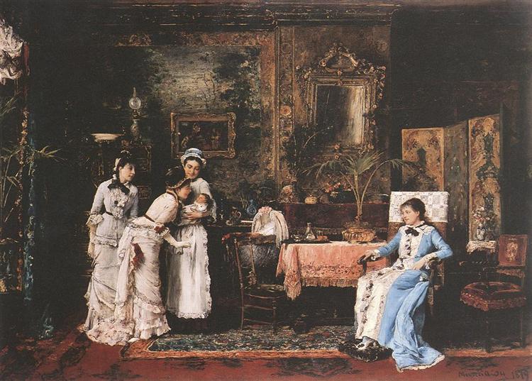 Baby Visitors, 1879 - Михай Мункачи