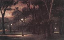 Evening in Parc Monceau - Mihaly Munkacsy
