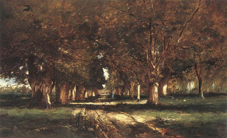 Line of Trees, 1886 - Михай Мункачи
