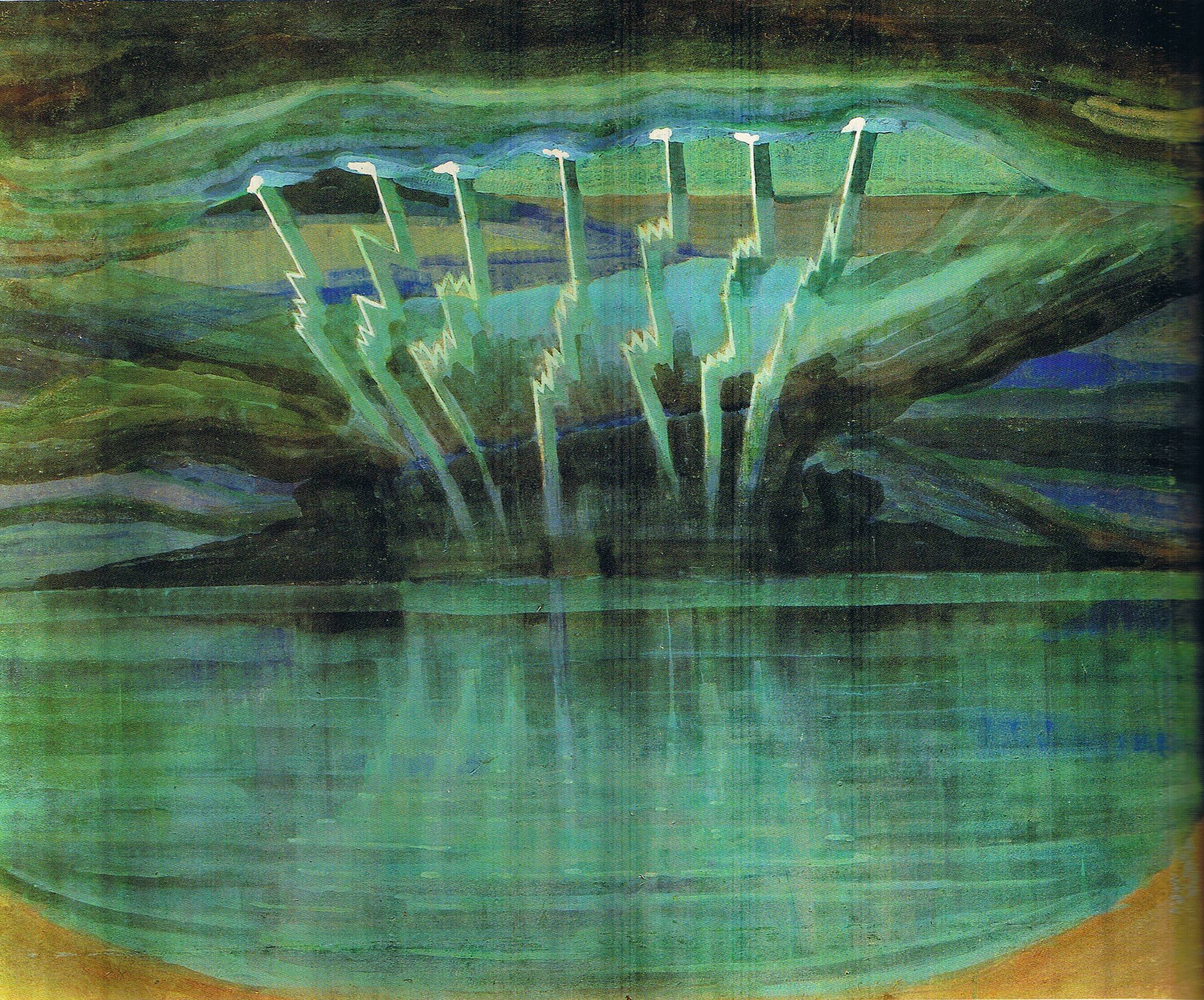 Lightning, 1909 - Mikalojus Konstantinas Ciurlionis - WikiArt.org