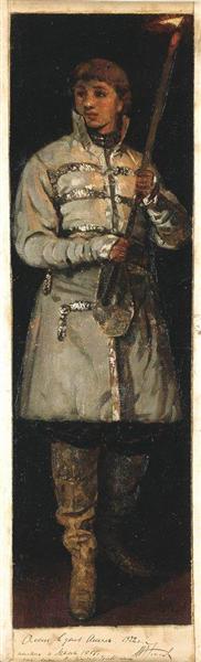 Young man with candle, 1885 - Mijaíl Nésterov