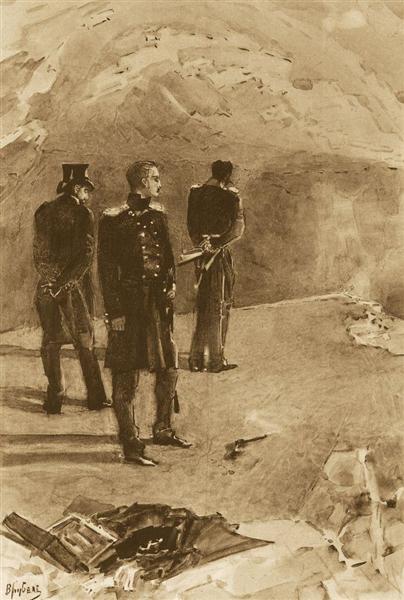 Duel of Pechorin and Grushnitsky, 1891 - Mikhail Vrubel