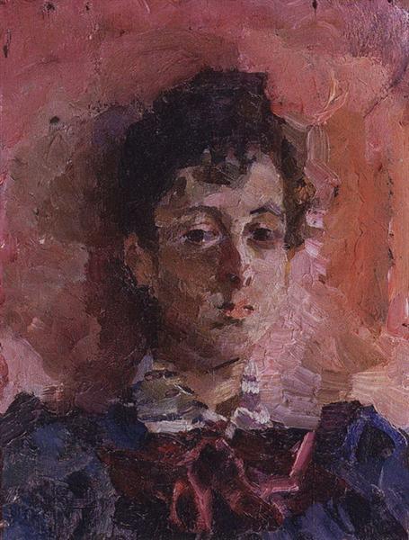 Portrait of M. V. Yakunchikova, c.1887 - Mikhaïl Vroubel