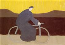 Bicycle Rider by the Loire - Milton Clark Avery