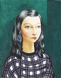 Woman with brown hair - Moïse Kisling