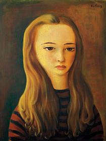 Young girl with long hair - Moïse Kisling