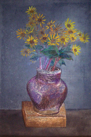 Homemade Painting of a Homemade Bouquet of Sand Dune Daisies in a Homemade Vase, 1982 - Morris Graves