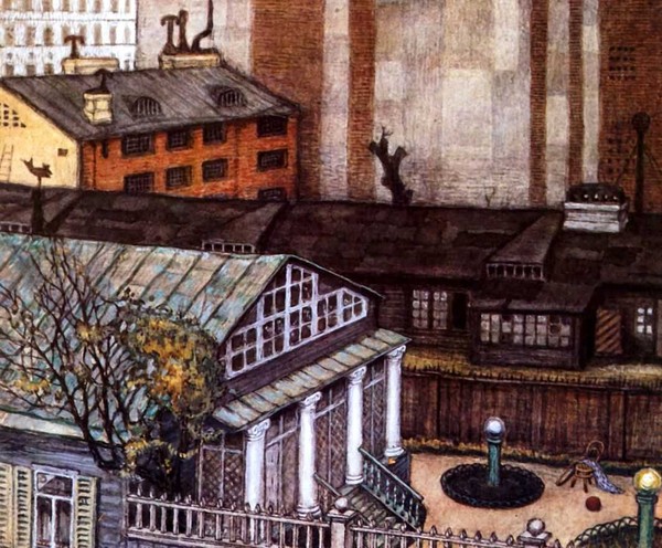 Garden in the city, 1905 - Мстислав Добужинский