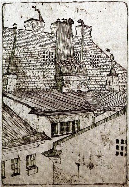 Rooftops, 1901 - Мстислав Добужинский