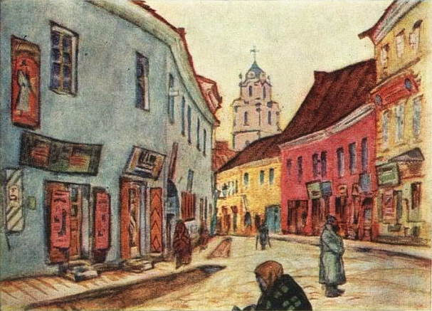 Street in Vilno, 1910 - Мстислав Добужинский