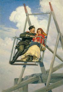 On the swing - Николай  Ярошенко