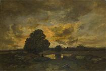 Common with Stormy Sunset - Narcisse-Virgilio Diaz