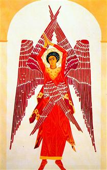 Liturgy six winged Seraph - Natalia Goncharova