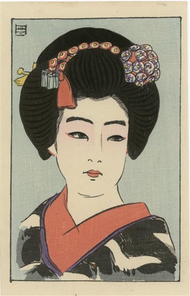 Gion no Nakako, 1915 - 名取春仙