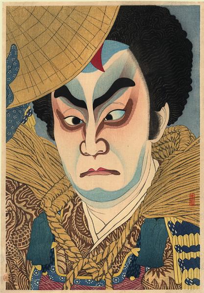 Ichiikawa Chusha in the role of Mitsuhide, 1926 - Natori Shunsen