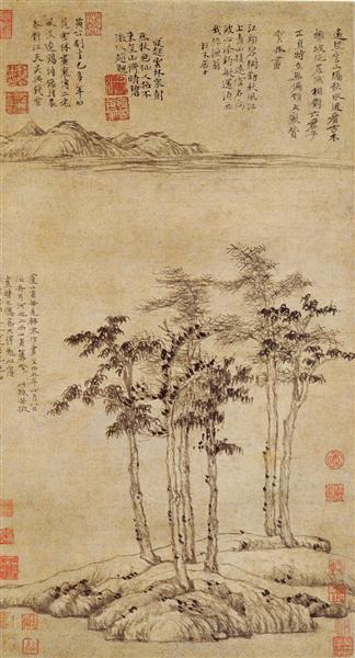 六君子图, 1345 - 倪瓚