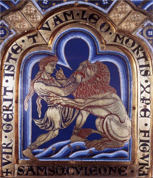 Samson and the Lion, 1181 - Nicolas de Verdun
