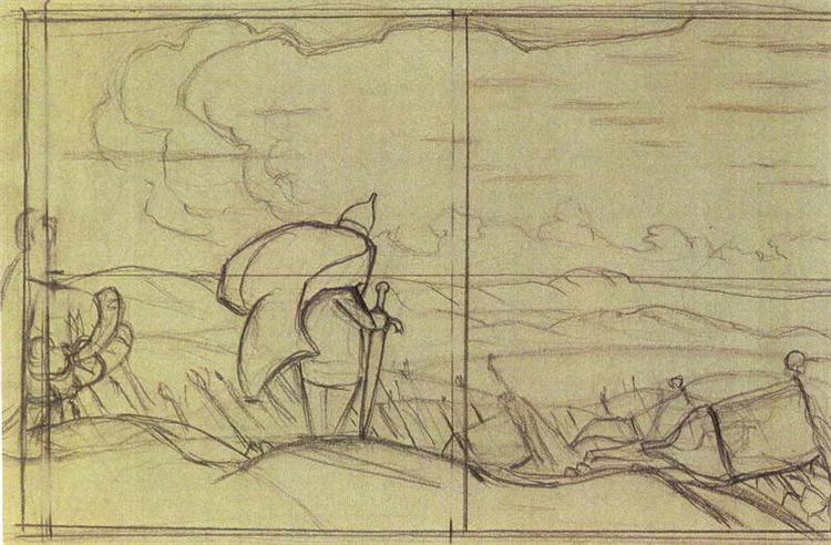 Arrows of sky - spears of land, 1915 - Nikolai Konstantinovich Roerich