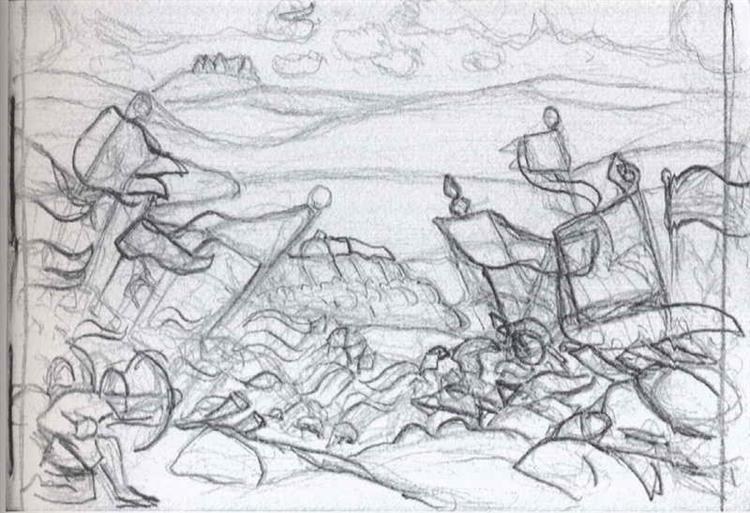 Fight near Kerzhenets, 1910 - Nicolas Roerich