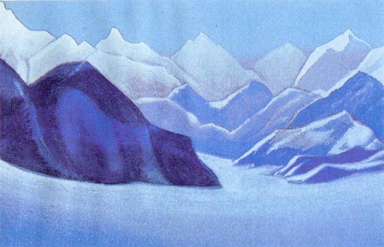 Himalayas. Snowy peaks., 1942 - Nikolai Konstantinovich Roerich