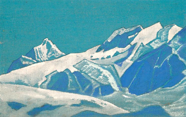 Гималаи (этюд), c.1930 - Николай  Рерих
