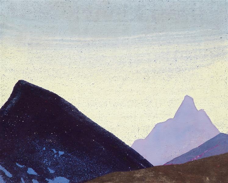 Гималаи (этюд), c.1931 - Николай  Рерих