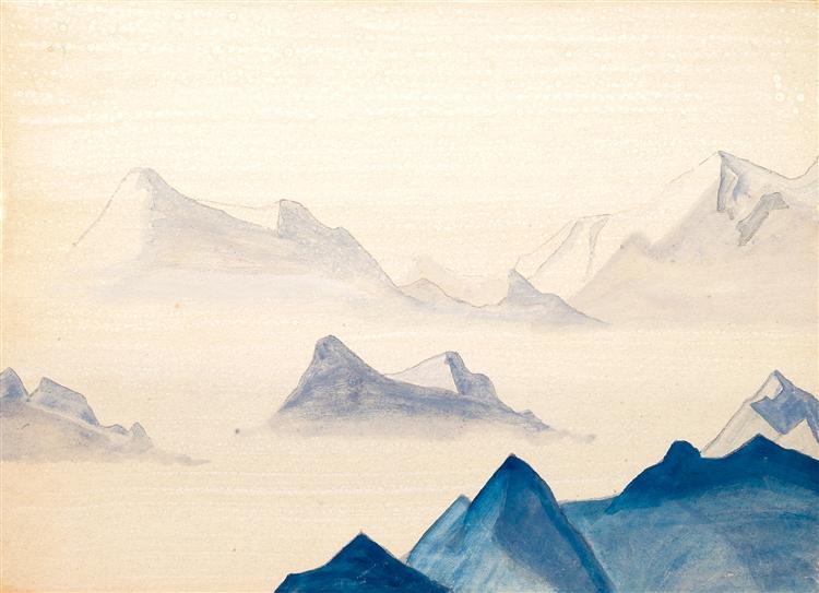 Himalayas (study), c.1934 - Nicolas Roerich