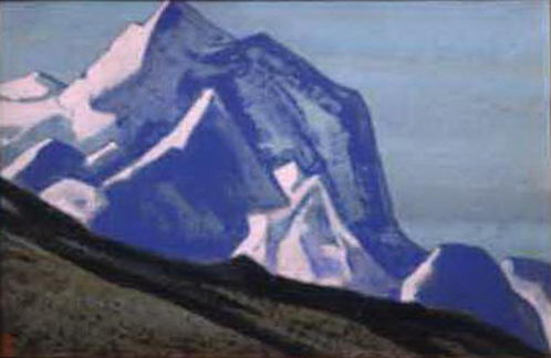 Himalayas. Tops of mountains with the turqoise sky., 1937 - Николай  Рерих
