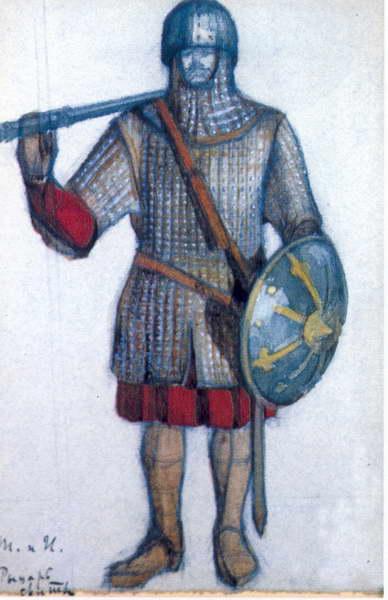 Knight of entourage, 1912 - Nicolas Roerich