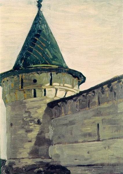 Kostroma. Belfry of Ipatievsky monastery., 1903 - Nicolas Roerich