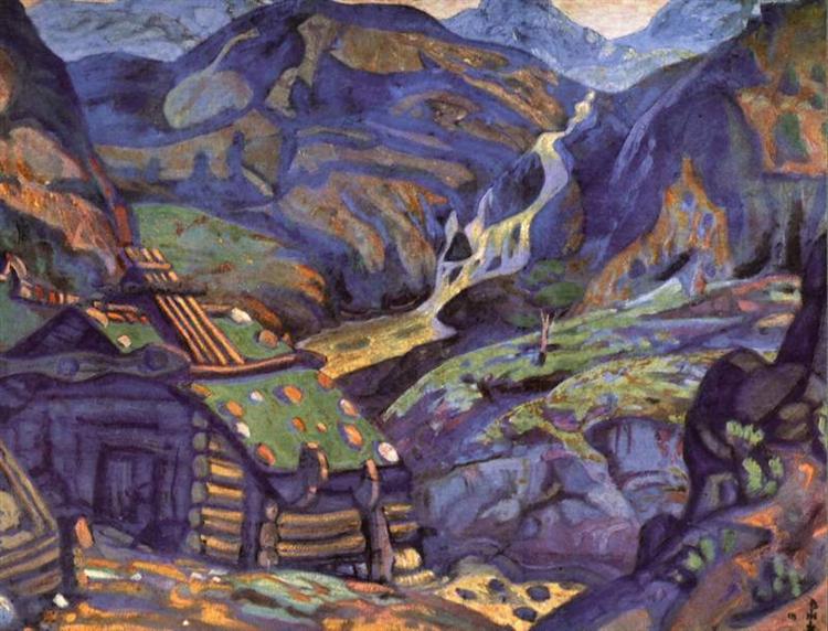 Мельница в горах, 1912 - Николай  Рерих