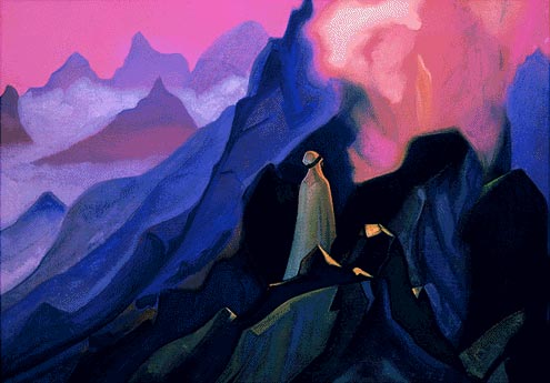 Mohammed on mount Hira, 1925 - Nicolas Roerich