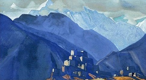 Monastery in Himalayas, 1931 - Nikolái Roerich