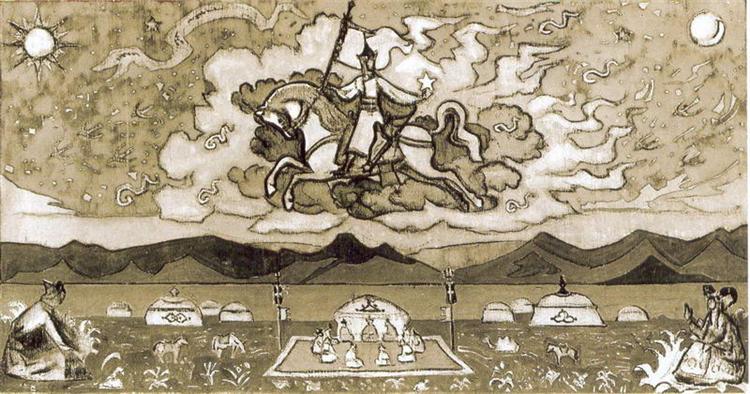 Червоний вершник, 1926 - Микола Реріх