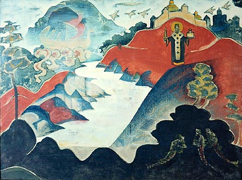 Saint Nicholas (Nicola Mozhaisky), 1920 - Nikolái Roerich