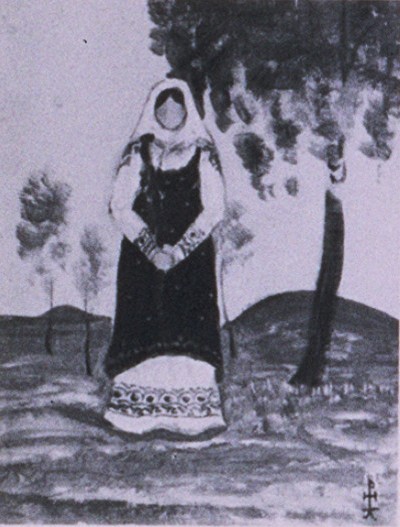 Sketch of costumes for "Snow Maiden" - Nikolai Konstantinovich Roerich