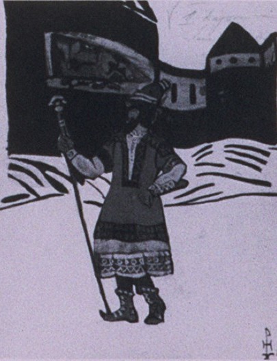 Sketch of costumes for "Snow Maiden" - Nikolái Roerich