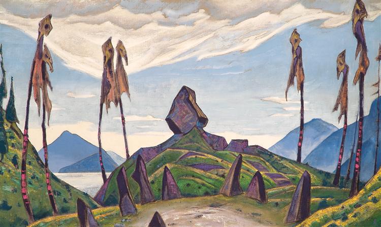 Study of scene decoration for "The Rite of Spring", 1930 - Nikolai Konstantinovich Roerich