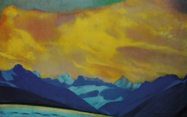 Sunset over Malana - Nicholas Roerich