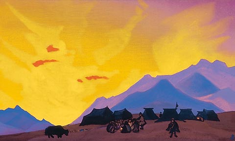 Tibetian camp, 1936 - Nikolái Roerich