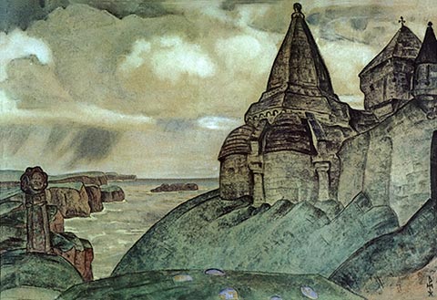 Viking's tomb, 1908 - Nicolas Roerich