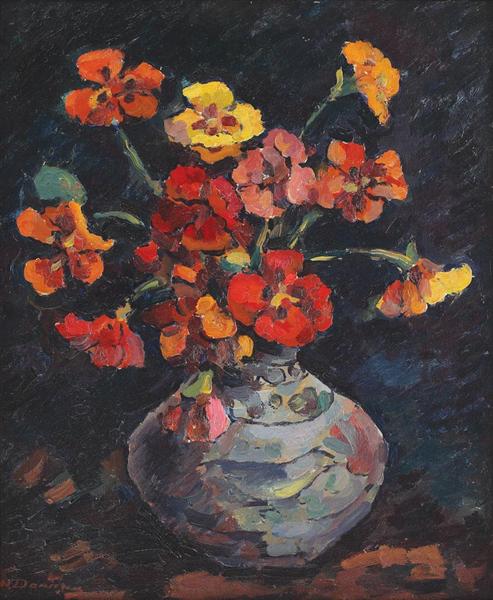 Vase with Petunias - Николае Дараску