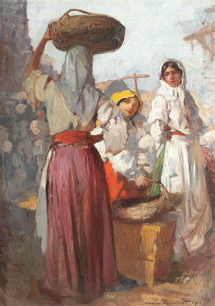 At the Market, 1912 - Nicolae Vermont