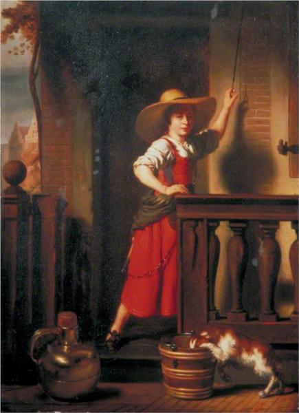 A Woman Selling Milk - Nicolas Maes