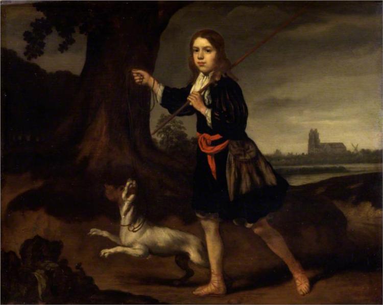 A Young Boy with His Dog, 1662 - Nicolaes Maes
