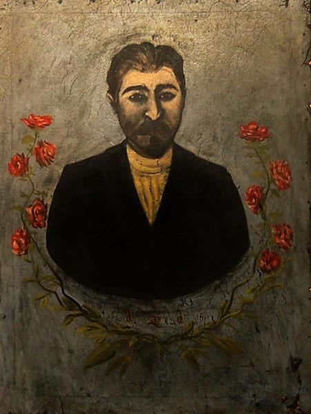 Портрет железнодорожника (Миша Мехетели) - Нико Пиросмани