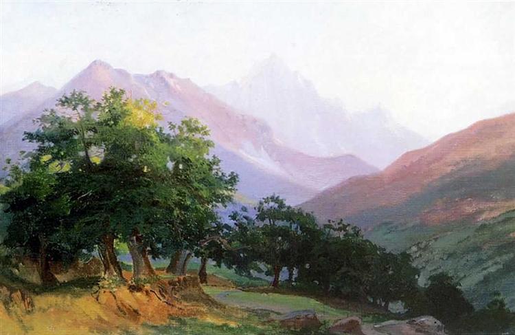 Oaks in the mountains of Carrara, 1868 - Nikolai Ge