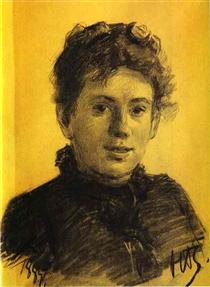 Portrait of Tatyana Tolstaya, Leo Tolstoy's Daughter - Nikolaï Gay