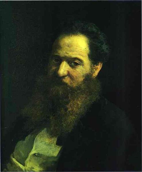 Portrait of the Physiologist Moriz Schiff, 1867 - Николай Ге