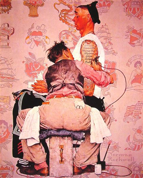 The Tattooist, 1944 - Norman Rockwell